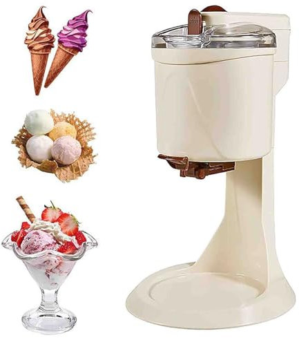 LNJZMDSS Gelatiera Gelatiera Domestica Macchina Automatica Morbida 1L Grande Capacità Frozen Yogurt, Sorbetto Include Ricetta Contenitore Rimovibile
