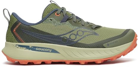 Saucony Women's Peregrine 15 Gore-Tex Waterproof Sneaker, Hemlock/Dusk, 6
