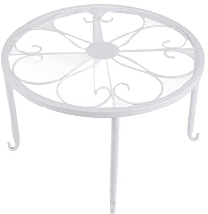 Soporte de Planta de Hierro de una Sola Capa, Estructura Estable de Material Premium Fuerte Alta Capacidad de Cojinete Fuerte Ampliamente Aplicable, 11.8x11.8x7.5 Pulgadas para la Sala de Estar