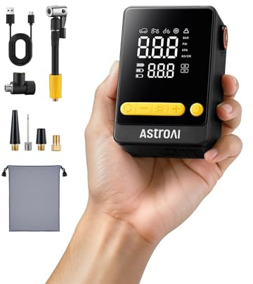 AstroAI Compresor Aire Portátil 150 PSI, Inflador Ruedas Coche Inalámbrico