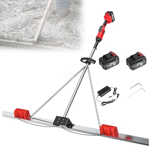 VzxCrue Kit Vibrante per Massetto in Calcestruzzo Massetto in Calcestruzzo Potente Alimentato A Batteria per Massetto in Calcestruzzo 2Batteries-1.8M