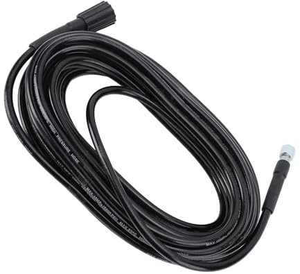 Ausla Tubo per Idropulitrice Ad Alta Pressione, Materiale in Gomma, Tubo di Prolunga Flessibile Durevole per Auto, Terrazze, Ponti, (15M)