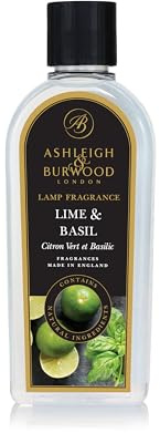 ASHLEIGH & BURWOOD - Lime & Basil Lamp Fragrance 500 mL - UK-Made, Purifies and Perfumes Air, Promotes Wellbeing - Fruity Scent with Lime, Basil, and Rosemary - Natural Ingredients