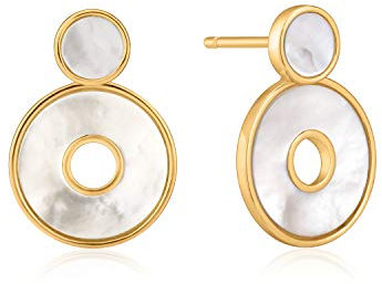 Ania Haie Damen-Ohrstecker 925er Silber Farbstein One Size Gold 32013502