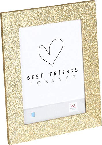 walther design Bilderrahmen Gold 10 x 15 cm glitzernde Oberfläche, Twinkle Portraitrahmen IT015G