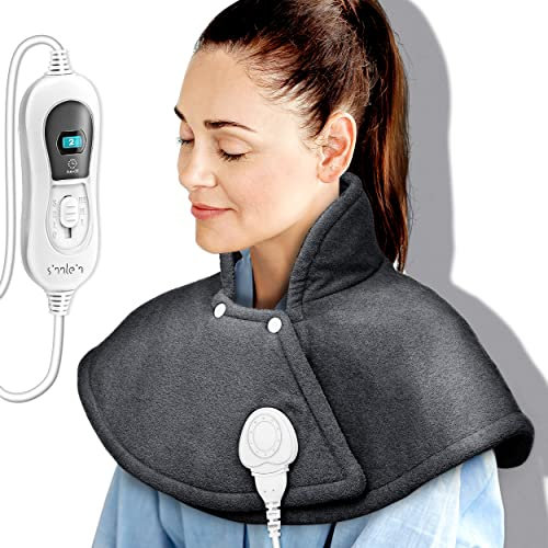 sinnlein Termoforo Elettrico per Cervicale e Spalle | Cuscinetto Riscaldante con 3 Impostazioni di Temperatura e Spegnimento Automatico | Cuscino Riscaldante con Spegnimento Automatico e 100W
