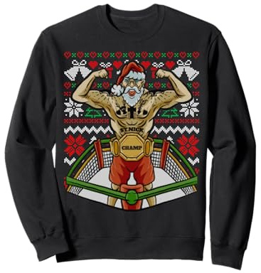 Pull de Noël pour boxe, MMA, champ, boxeur Sweatshirt