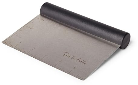 Sur La Table Black Handle Bench Scraper, Stainless and Black