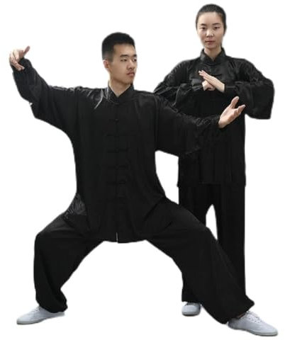 Tai Chi Traje Kung Fu Uniforme Ropa tradicional china de color puro suave for hombre/mujer, traje de Tai Chi Kung Fu, uniformes, Top + Pantalones Wushu, conjuntos de trajes de entrenamiento ( Color :