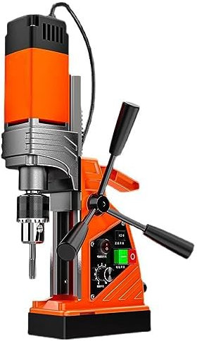 Prensa de taladro magnético eléctrico de 1380 W, máquina portátil de diámetro de perforación de 16 mm para superficies de metal y mejoras del hogar, riel de cola de milano doble, potente taladro de