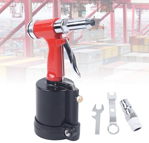 3,2 – 6,4 mm aria compressa rivettatrice set pistola per rivetti ciechi, pistola per rivetti pneumatici, pinza per rivetti ciechi in alluminio/ferro/acciaio inox