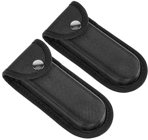 Ymapinc 2 Stück Messertasche für Gürtel Messertasche Taschenmesser Hülle Oxford Tuch Taschenmesser Tasche Taschenmesserscheide mit Druckknöpfen Gürtel Cuttermesser Taschen Outdoor Daily