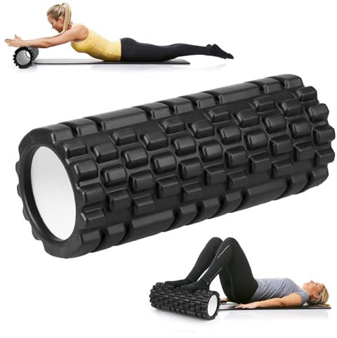 TNOMSNO Rouleau de Massage, Rouleau Massage Foam Roller, Rouleau Massage Dos pour Massage Profond des Muscles, 33 x 14cm
