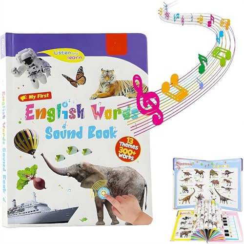 SHUZHENG My First English Sound Toy – 470+ Words, 21 Themes, 2025 New Fun Word Game,Juguete Educativo for Educational Language, School Education & Perfect Educational Gift