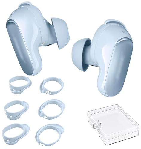 AhaStyle Ohrbügel für Bose QuietComfort Ultra Earbuds 2. Generation (2025) / QuietComfort Ultra Earbuds (2023) [mit Aufbewahrungsbox] 3 Paar S/M/L Silikon-Anti-Rutsch-Sport-Ohrbügelabdeckungen