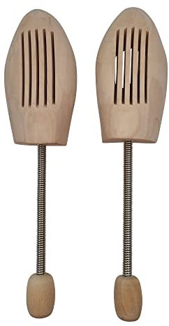 DELFA 1 Paar Holz Schuhspanner Schuhformer Schuhstrecker mit Spiralfeder Damen Herren Gr. 44/45