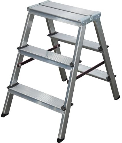 SCALA ALLUMINIO DOPPIA SALITA 3 GRADINI