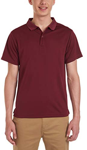 Chaps Short Sleeve Performance Polo, Bordeaux, L Homme