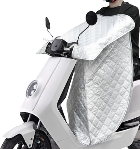 Favoto Cubierta para Piernas de Moto Protección Solar Verano - Funda para Scooter Protección contra la Lluvia con Franjas Reflectantes Universal Poliéster Cubierta para Vehículos de Dos Ruedas de Peda