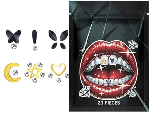 Gioielli per denti | Kit di gemme per denti da ragazza, kit di gemme per denti, kit di gioielli con cristalli, kit di gioielli per denti, migliora il tuo sorriso con moda abbagliante