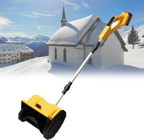 Sladdlös snöslunga för batteri, elektrisk snöskyffel för uppfart Max 8M kastavstånd, för elektrisk snöslunga är lämplig för innergårdar, uteplatser, lekplatser, stadsgator