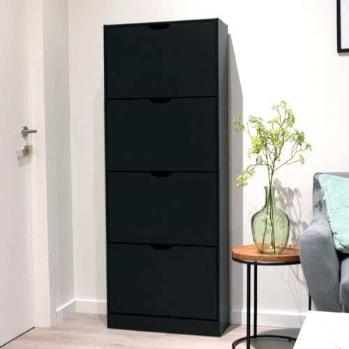 Milton & Oldbrook Armoire à Chaussures NOTO Noir