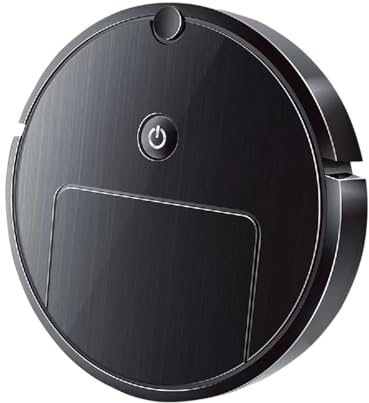 cfpqv Robot Aspirateur Robot Balayeur Robot Aspirateur Automatique Ultra Mince Silencieux Nettoie Sols Durs à Poils Moyens, Stockage Intégré, Plusieurs Balais d'Aspiration (Noir, One Size)