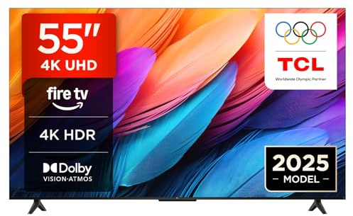 TCL 55PF650A 55-Zoll 4K Ultra HD, HDR TV, Smart LED Fire TV (Dolby Vision, Dolby Atmos, DTS, HDR 10, Alexa integriert, Airplay2, Miracast)