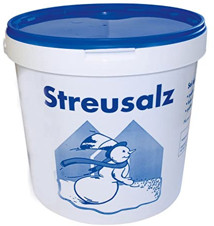 SALZAG 10kg Streusalz im Eimer Auftausalz Straßensalz Tausalz Streumittel Steinsalz