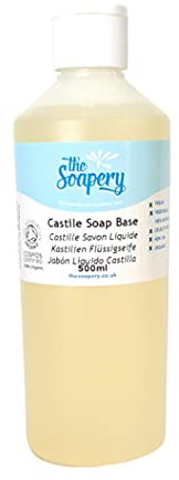Base de jabón líquido Castile, 500 ml, orgánico, sin sulfato de sodio lauril, lauril éter sulfato de sodio ni parabenos