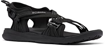 Columbia Sandal, Sandalias De Senderismo Y Trekking Mujer, Black Ti Grey Steel, 38 EU