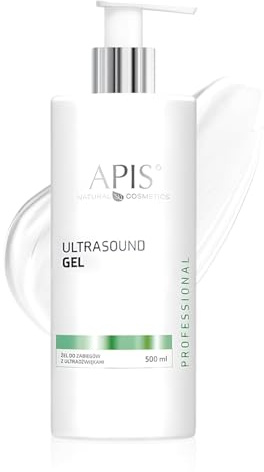 Apis Ultraljudsgel – 500 ml – med hög- och lågmolekylär hyaluronsyra för sonofores, nadellös mesoterapi och ultraljudsbehandlingar