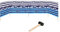 Garronda Strand Windschutz Sichtschutz 5m lang Plus Gummihammer GAEX001 (Streifen/Haie, 5 m)