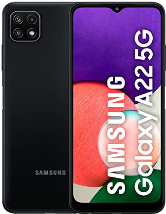 Samsun Galaxy A22 5G Teléfonos móviles 128GB 6.6 Zoll (16.8cm) Dual-SIM Android 11 Gris (Reacondicionado)