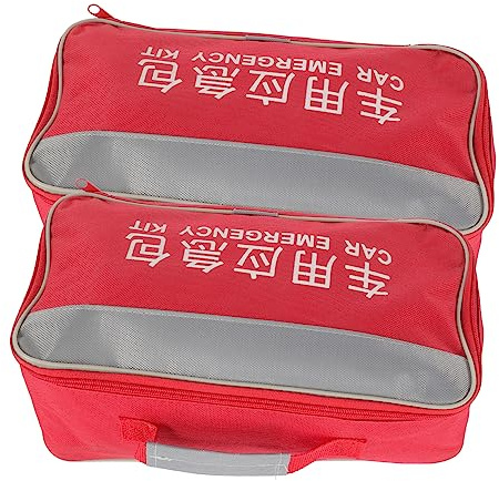 2 Pz Kit Di Sicurezza Per Auto Kit D'emergenza Primo Soccorso Per Ufficio Kit Da Viaggio Per Auto Stoffa Viaggiare All'aperto Custodia