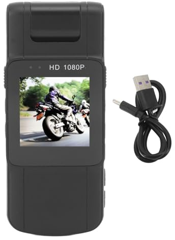 Caméra Corporelle, Caméra de Poche Portable 1080P avec Enregistrement Audio et Vidéo, Conception à Clip Arrière, Objectif Grand Angle de Vision Nocturne, Chargement de Type C,
