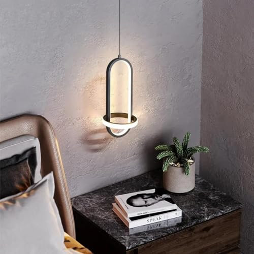Mengjay LED Hängeleuchte esstisch Pendelleuchte dimmbar pendellampe höhenverstellbar Moderne Hänge lampe für büro esszimmer Arbeitszimmer Wohnzimmer Küche leuchte (Schwarz)