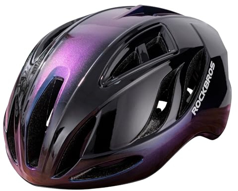 ROCKBROS Casco Bici Uomo e Donna MTB Casco Bicicletta da Strada Caschi Bici Adulti Unisex da Corsa Casco Bici Ventilato e Taglia Regolabile 58-62cm