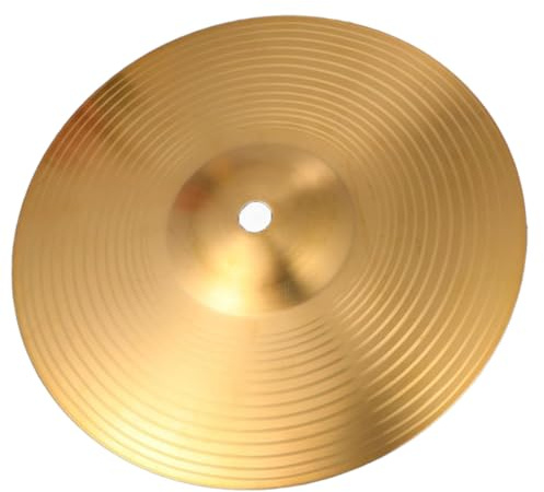 Generic Cymbale Crash, Performances Professionnelles En Alliage de Laiton, Batteurs Débutants, Joueurs de Batterie Traditionnels, Cymbales à Tambour, 16 pouces