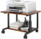 Livofloral Soporte para impresora bajo escritorio, 52 x 40 cm, mesa de impresión para oficina en casa, carro de impresora con ruedas, pequeño soporte para impresora con bandeja de almacenamiento,