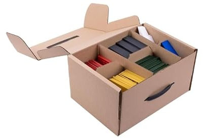 DECKLINE Abstandshalter Kunststoff - 600 Stück - 30 x 100 mm - Im Set: 1, 2, 3, 4, 5, 6 mm - MIX Distanzklötze aus Kunststoff für Fußböden, Fenstern und Türen - Verglasungsklötze - Unterlegplatten