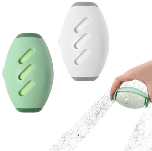 2 Pièce Rouleau à Peluches réutilisable Lavable, Rouleau adhésif Lavable, Rouleau Anti-Peluches Portable, Reusable Lint Roller Ball, Rouleau Poils Animaux pour Vêtements, Lit, Tapis, Voiture