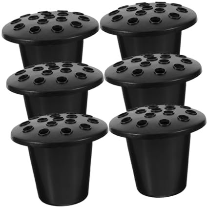 BESPORTBLE 6 Pièces Base d'arrangement Floral de culte Faux décorations funéraires Pierre tombale Vase Plastique Vase en Plastique Porte-Fleurs funéraires Seau de Fleurs de cimetière