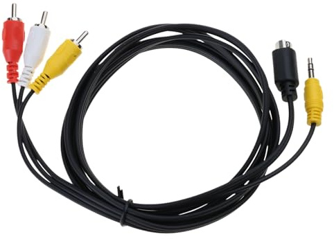 FUUGlan Câble adaptateur S-Vidéo 4 broches 180 cm avec son stéréo mâle 3,5 mm vers connecteur composite 3RCA mâle pour connexion PC vers HDTV Home Cinéma