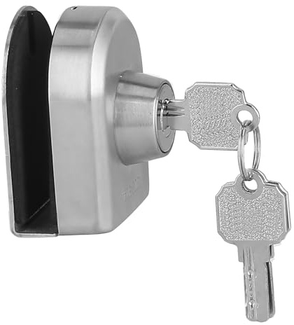 Ejoyous Caschetto in Schiuma Anti-slip, Installazione, Blocco Cancello Scorrevole in Acciaio Inossidabile per Porte di Vetro, Nucleo di Bloccaggio Addensato, Lucidatura Liscia, Adatta a Spessore