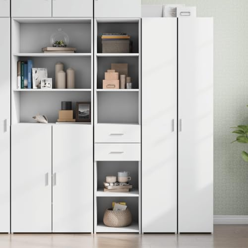 Frdhee Armadio da bar da cucina, altezza bianca, 40 x 42,5 x 185 cm, materiale in legno, armadi per cucina, soggiorno, corridoio e sala da pranzo