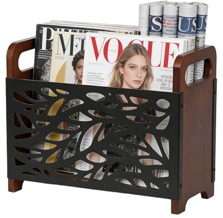 FARYODI Zeitungsständer Zeitschriftenhalter, Magazinständer, Zeitungsablage Schreibtisch Organizer, Zeitungen & Bücher – Modernes Design für Wohnzimmer, Büro & Flur (Blätter)
