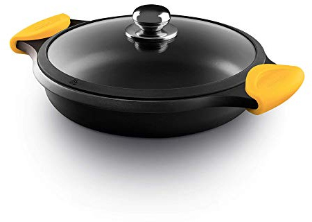 Castey Shallow Casserole with Tempered Glass Lid, 40 cm
