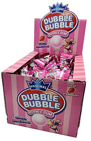 DUBBLE BUBBLE FRESA, Caja de 150 chicles sabor fresa