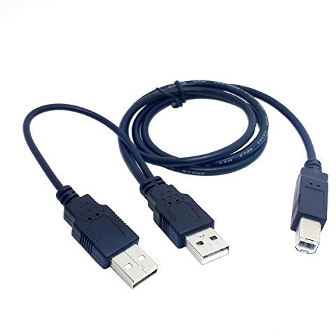 Cablecc USB 2.0 Mâle vers Standard B Y 80 cm pour Imprimante, Scanner et Disque Dur Externe